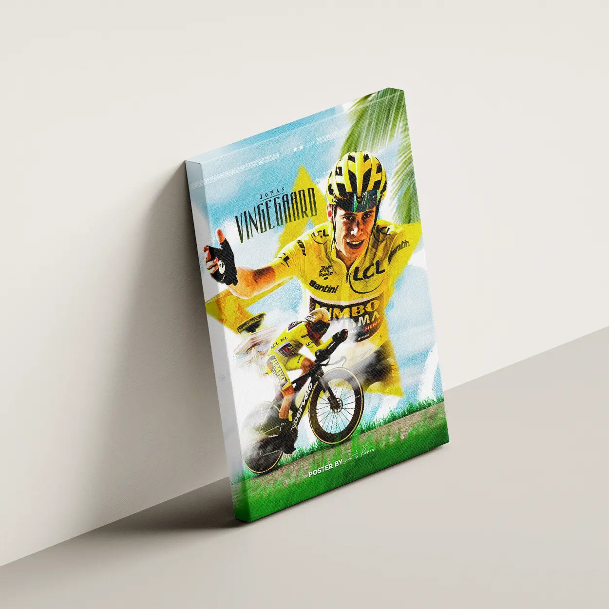 Toile - Jonas Vingegaard ( Édition Maillot Jaune )