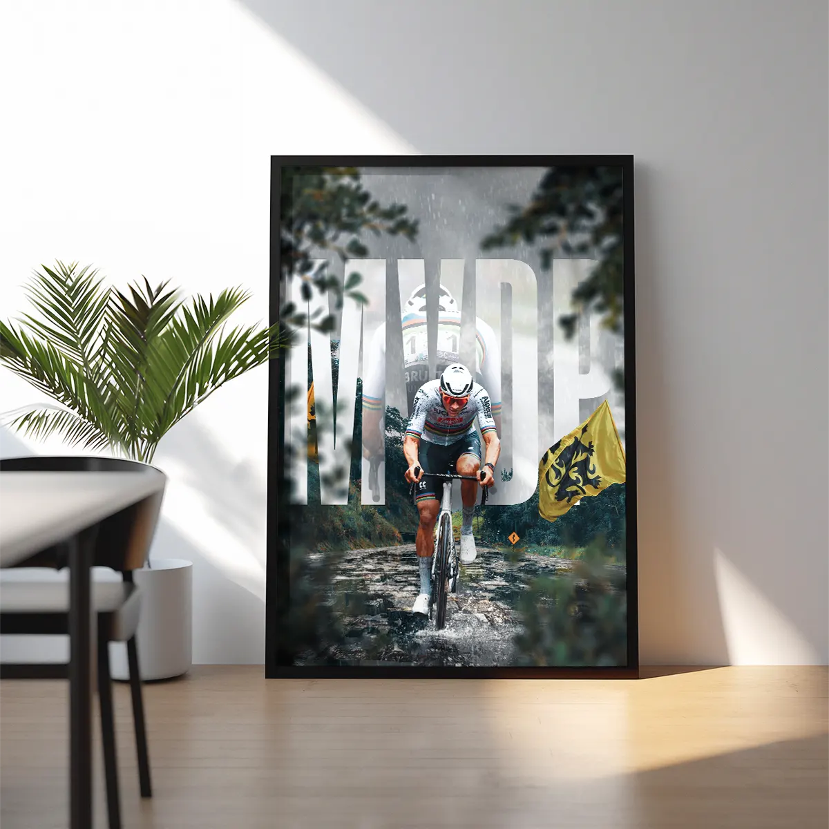 Poster Encadré - Mathieu Van Der Poel ( Roi des Flandres 🟡 )