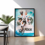 Poster Encadré - Tadej Pogacar Édition maillot Blanc