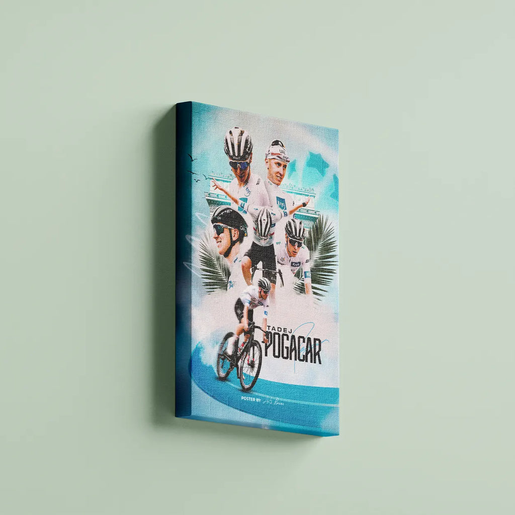 Toile - Tadej Pogacar ( Édition Maillot Blanc )