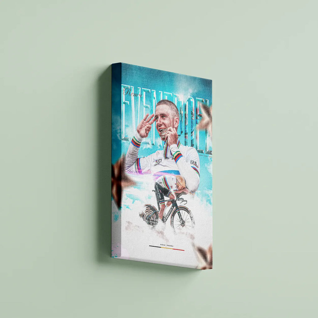 Toile - Remco Evenepoel ( Champion du monde CLM 2025)