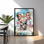 Poster Encadré - Remco Evenepoel (Champion Olympique 2024 )
