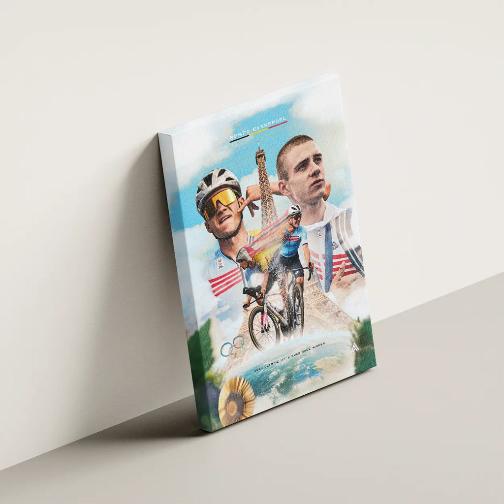 Toile - Remco Evenepoel Champion Olympique 2024