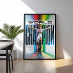 Poster Encadré - Tadej Pogacar ( Champion du monde 2024 )